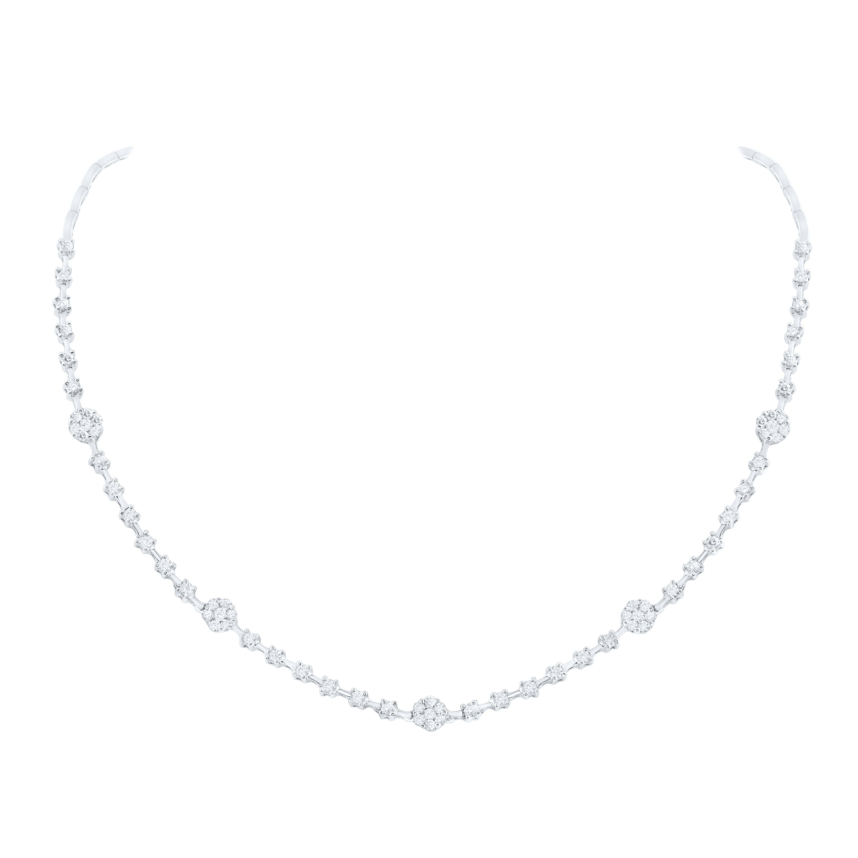 Modern White Gold Diamond Pendant Design for Women | PC Chandra