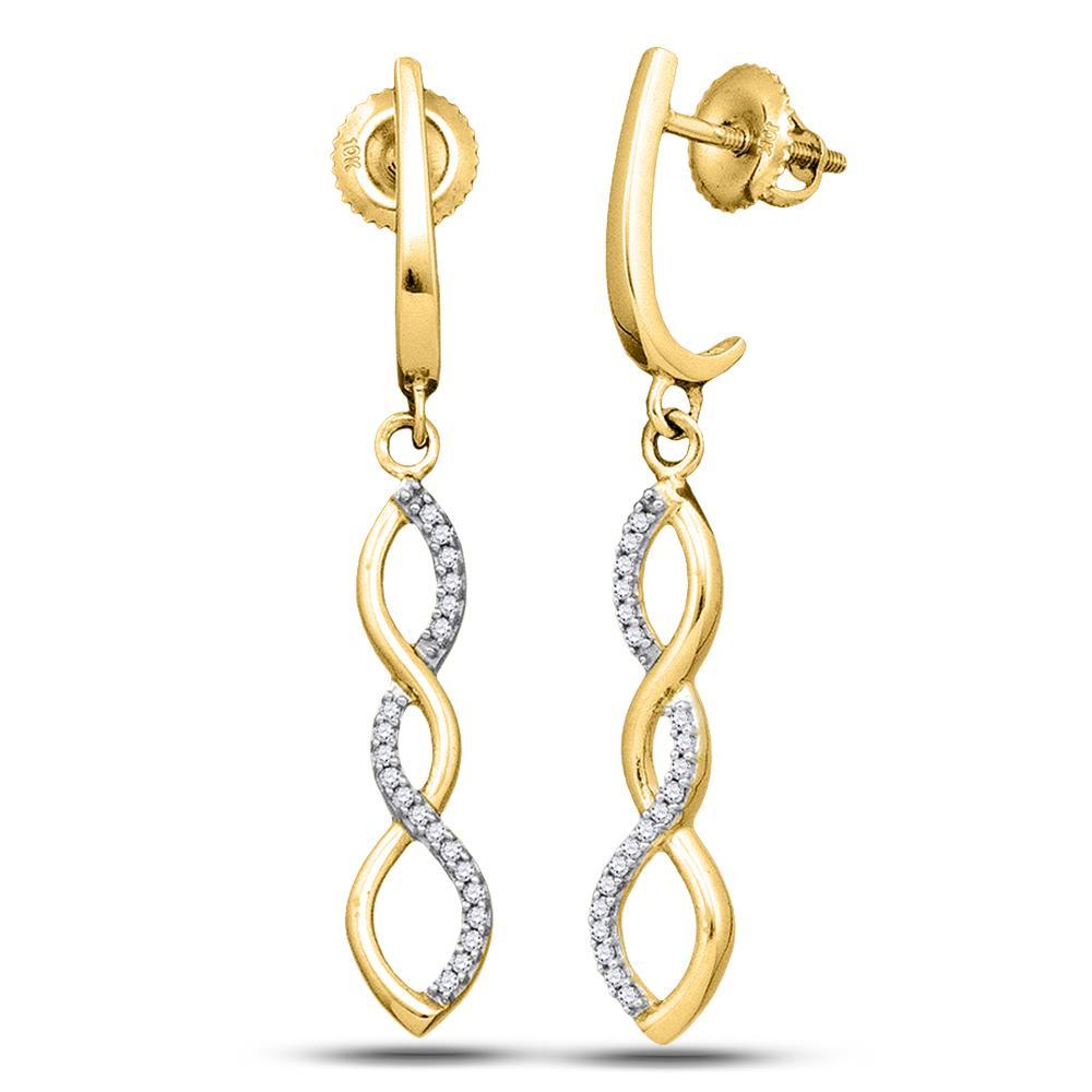 Buy Infinity Heart Diamond Earrings 18 KT yellow gold (2.53 gm). | Online  By Giriraj Jewellers