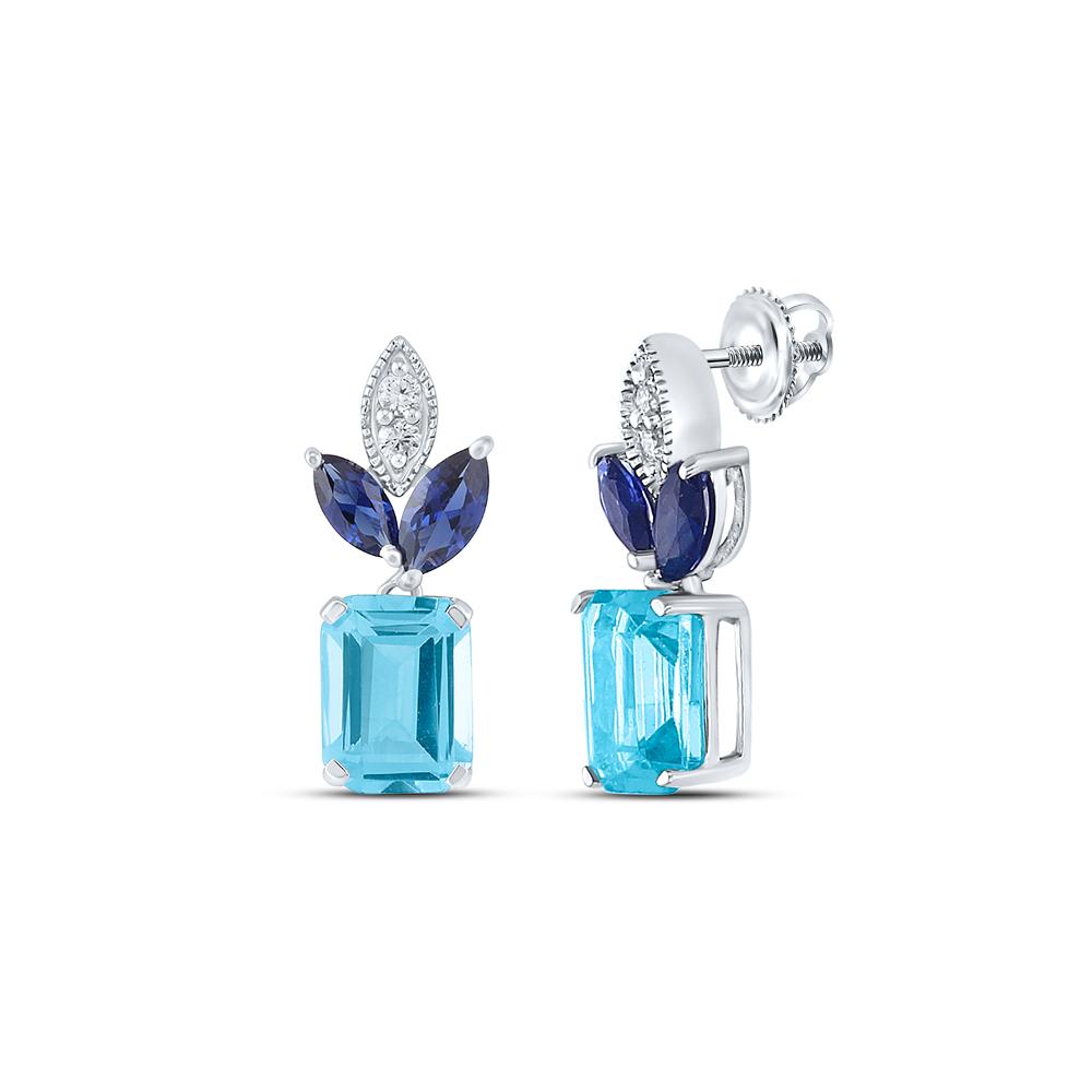 Lab created gemstone earrings store