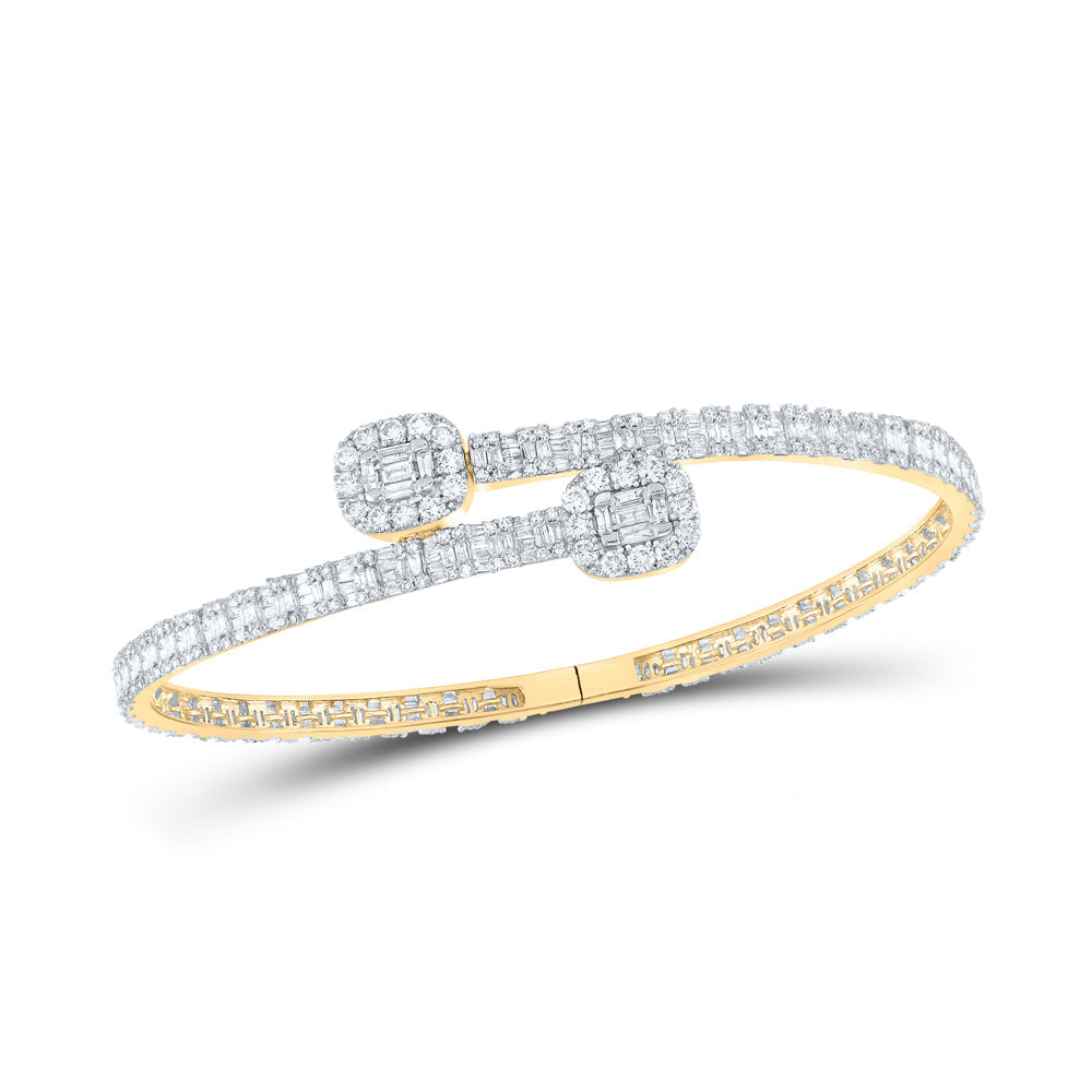 John Apel Two-Tone Diamond Cuff Bracelet