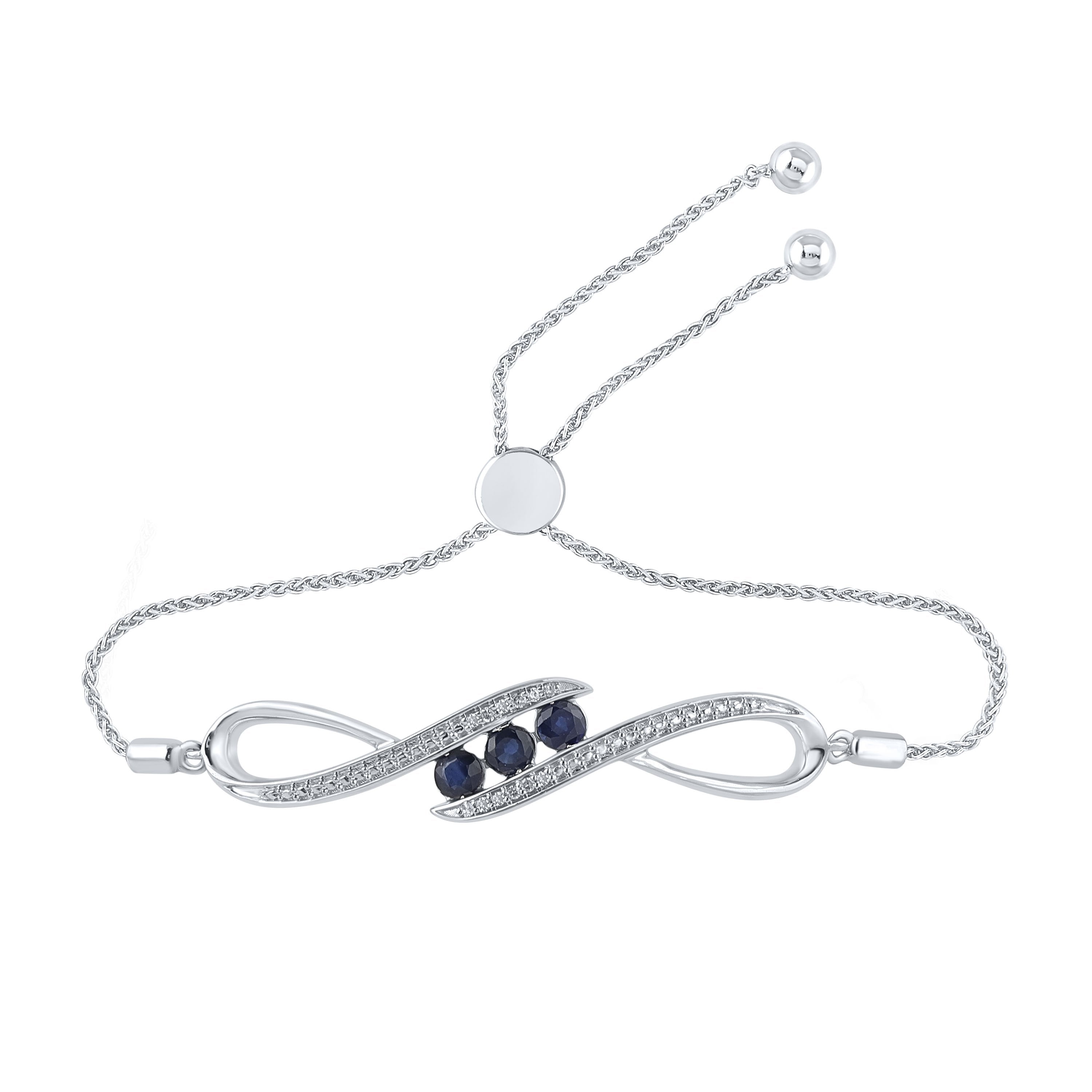 Blue sapphire bolo bracelet outlet