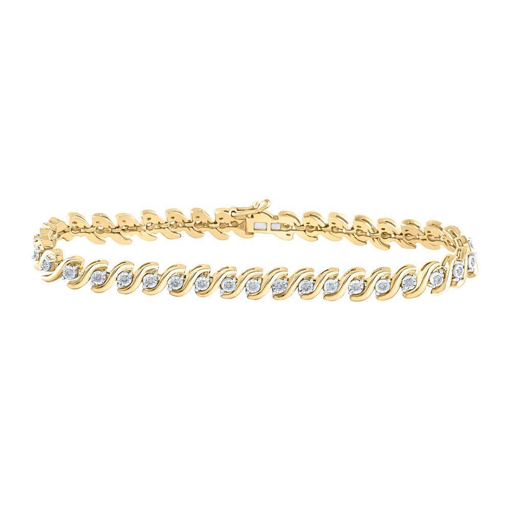 9ct gold sales diamond bracelet