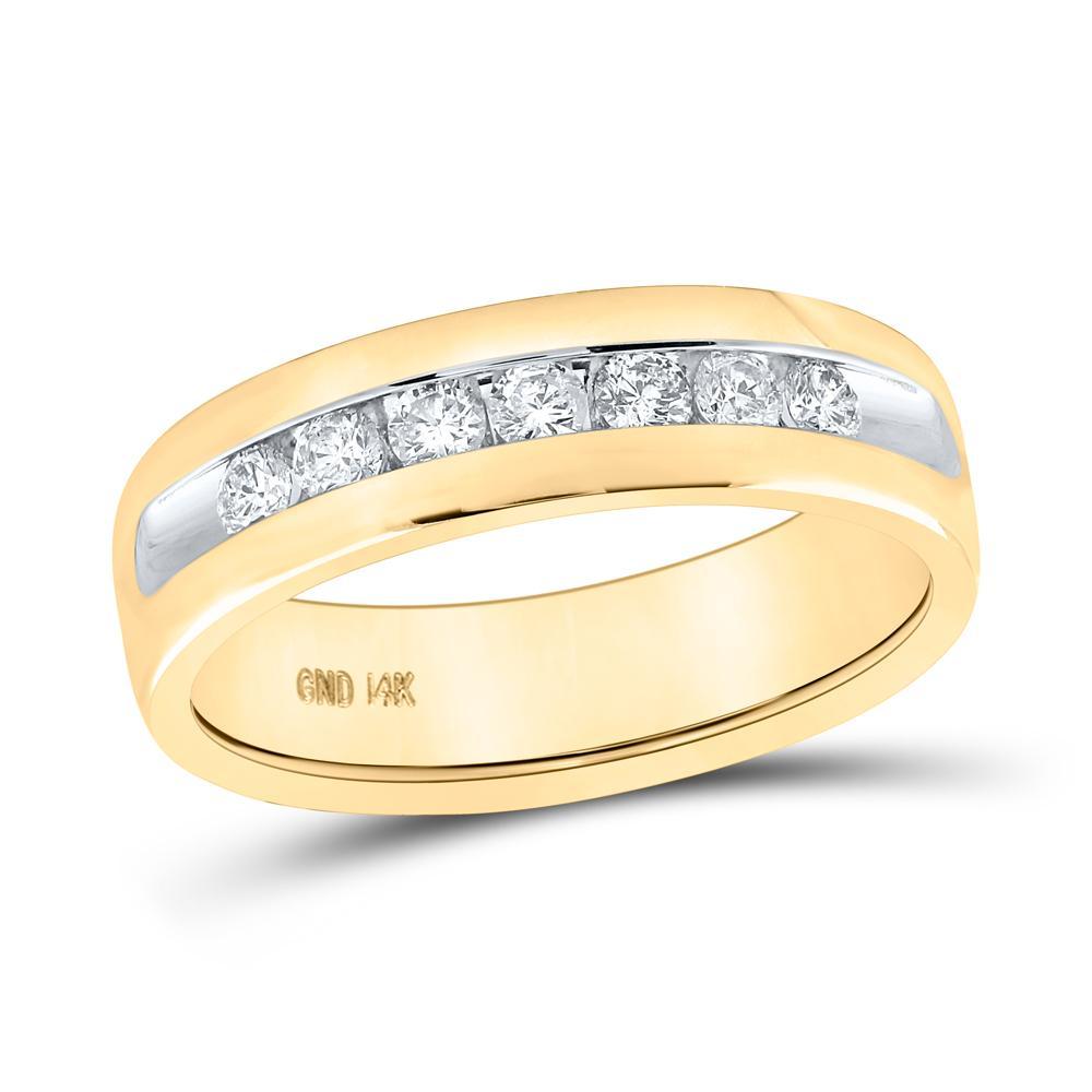 Single Stone Flat Mens diamond Wedding Band In 18K White Gold | Fascinating  Diamonds