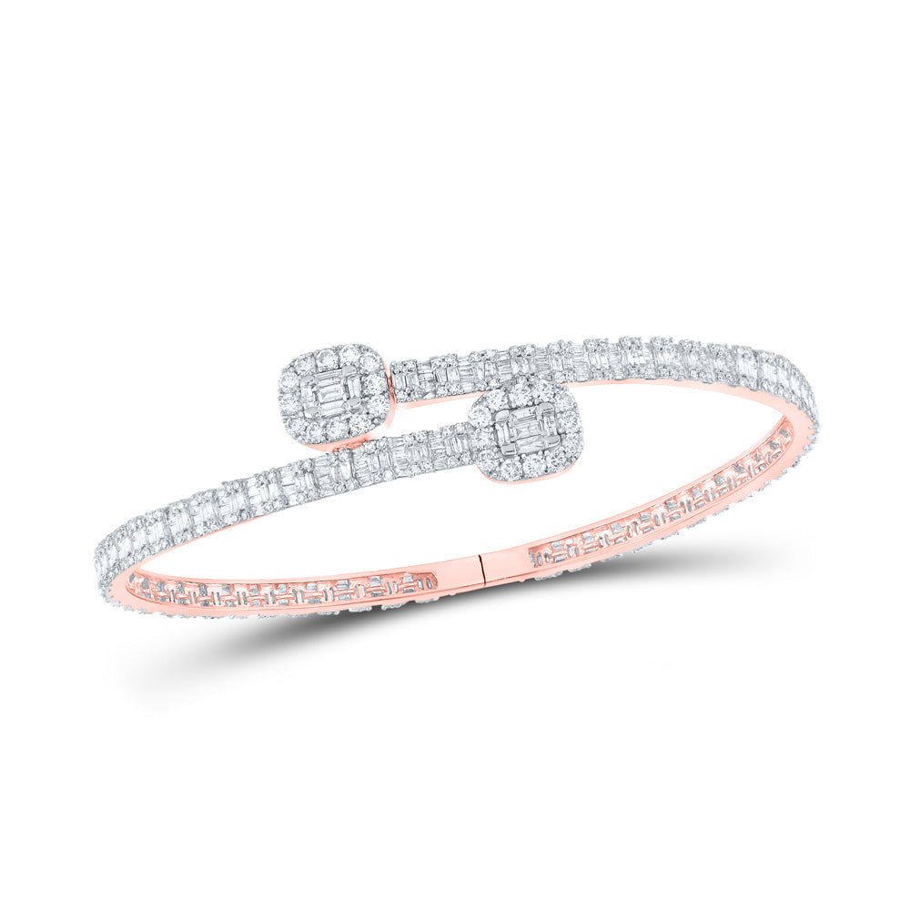 Baguette diamond discount bangle bracelet