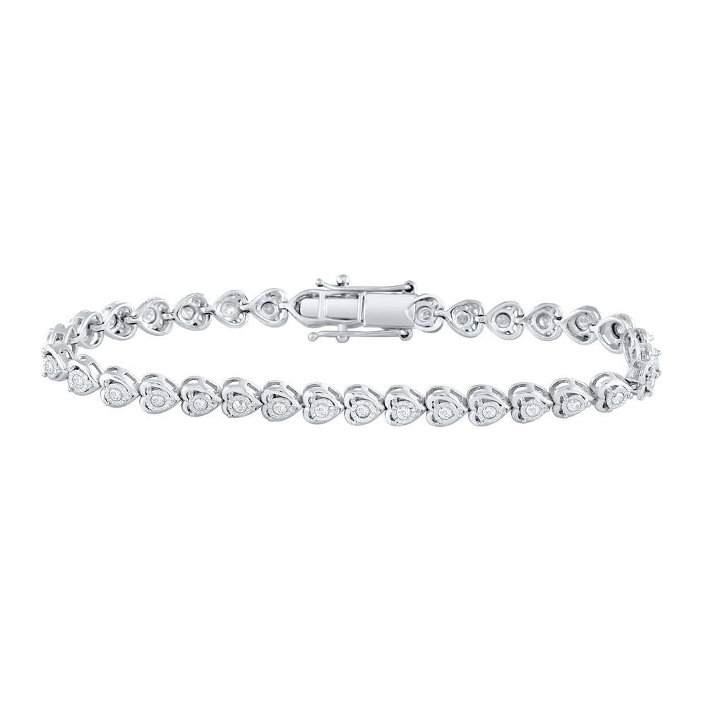 Diamond Bracelet 1/4 carat tw Sterling Silver 7.25