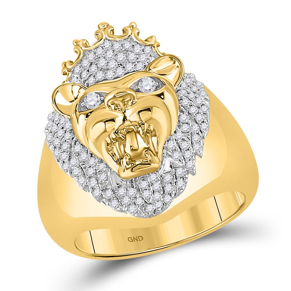 24k Gold Lion Ring