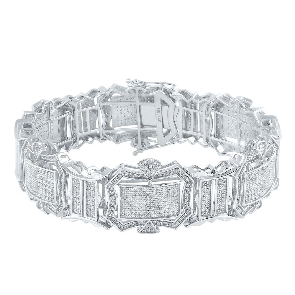 Mens Diamond Link Bracelet