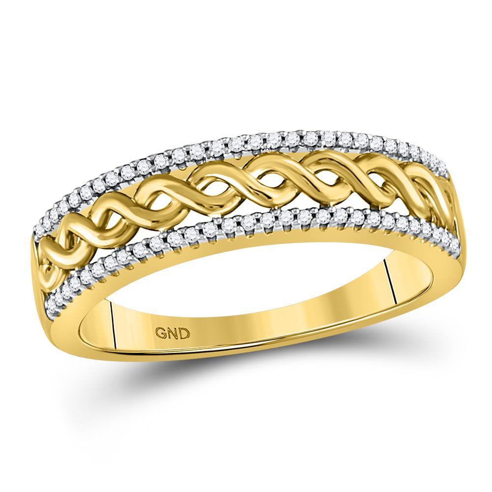 10kt Yellow Gold His Hers Round Diamond Cluster Matching Wedding Set 5/8 Cttw