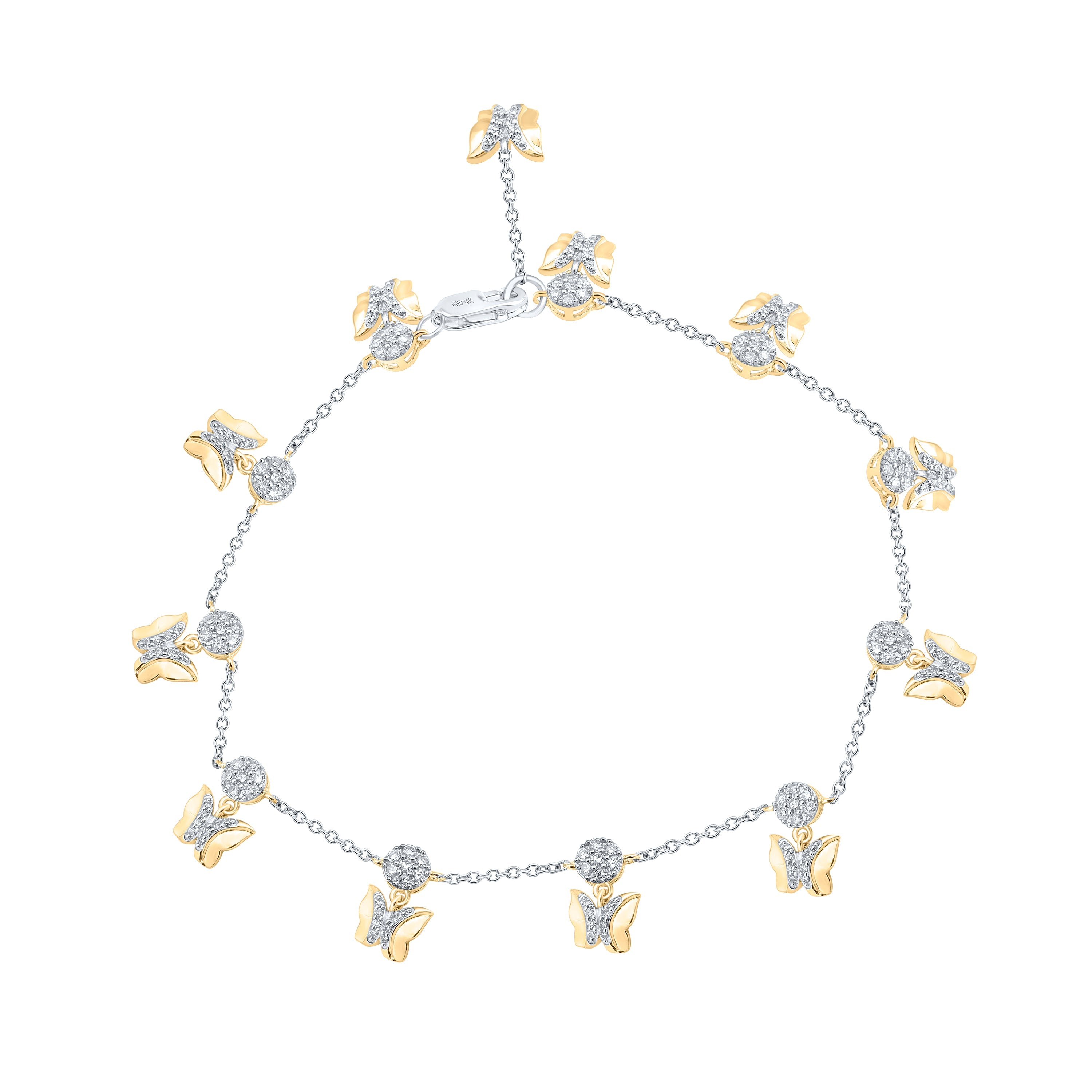 Elsa Diamond Butterfly Charm Bracelet | Delicate Bracelet | CaratLane
